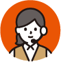 従業員の女性のアイコン