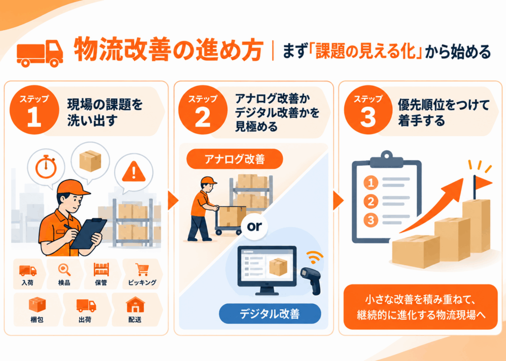 物流改善の進め方